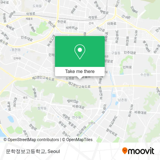 문학정보고등학교 map