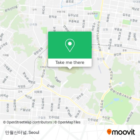 만월산터널 map