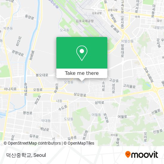 덕산중학교 map