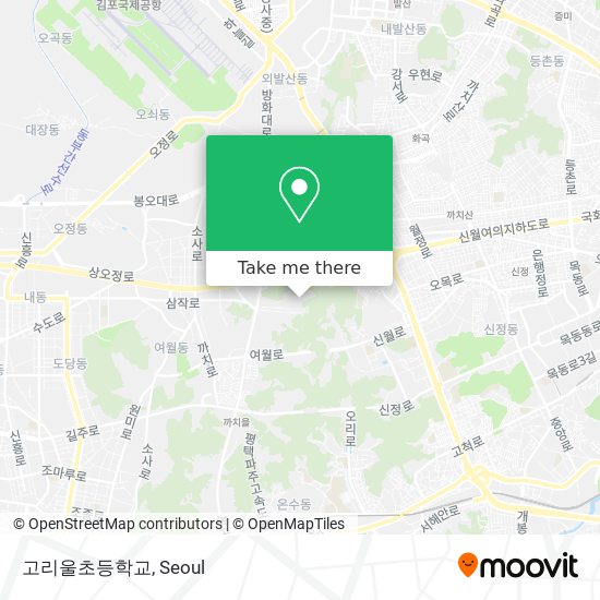 고리울초등학교 map