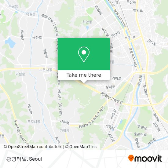 광명터널 map