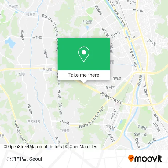 광명터널 map