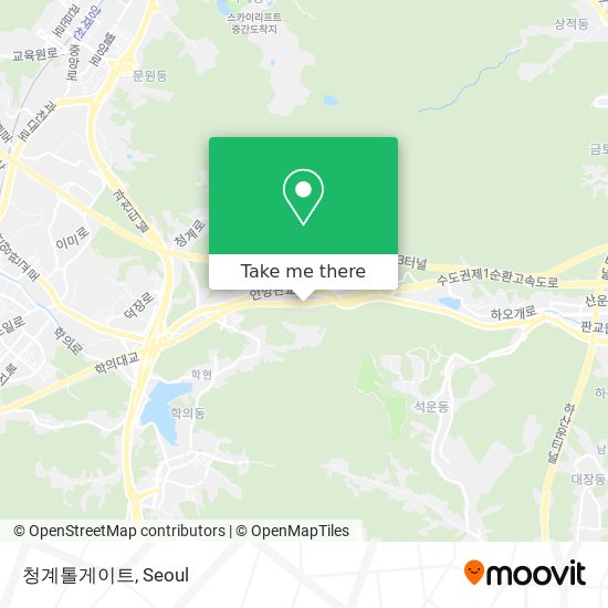 청계톨게이트 map