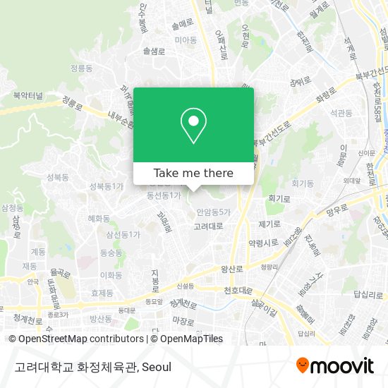 고려대학교 화정체육관 map