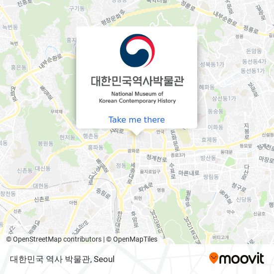 대한민국 역사 박물관 map