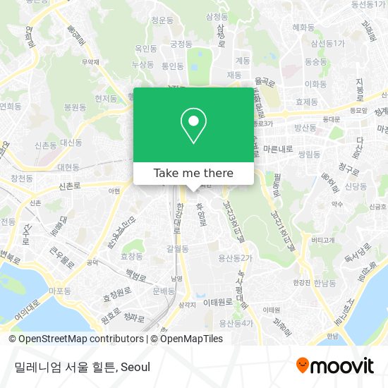 밀레니엄 서울 힐튼 map