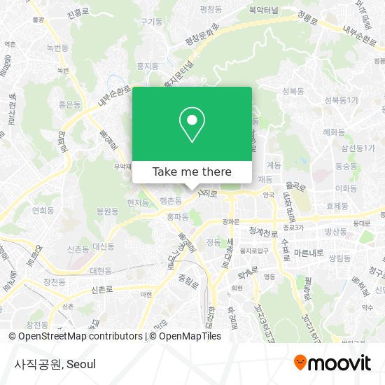 사직공원 map