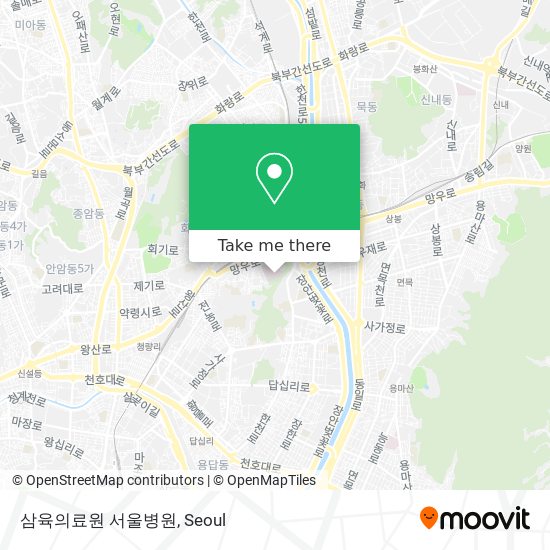 삼육의료원 서울병원 map