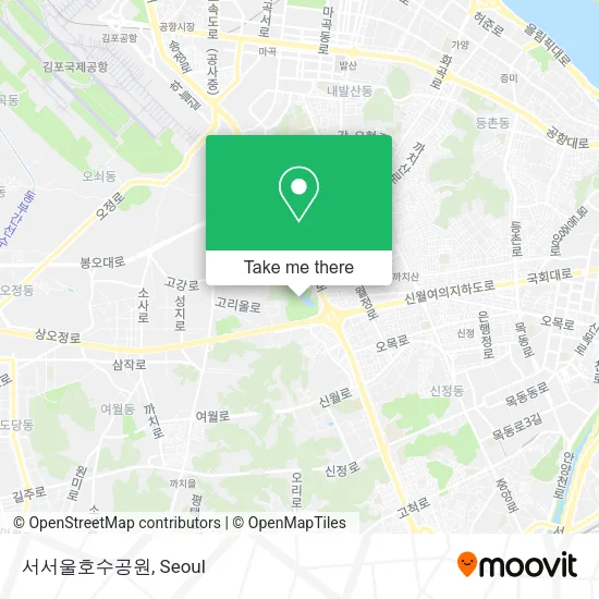 서서울호수공원 map