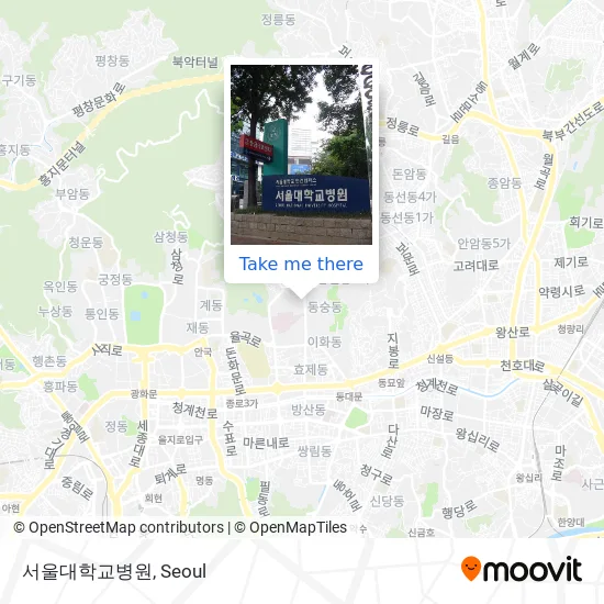 서울대학교병원 map