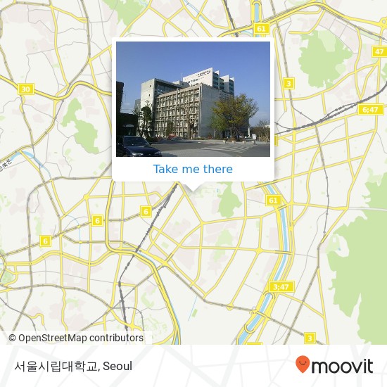 서울시립대학교 map