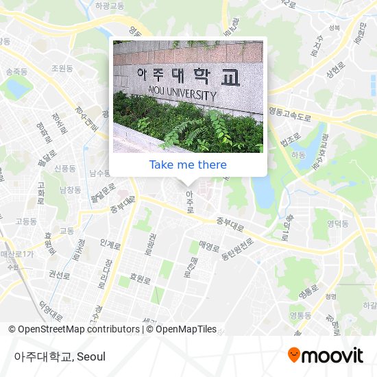 아주대학교 map