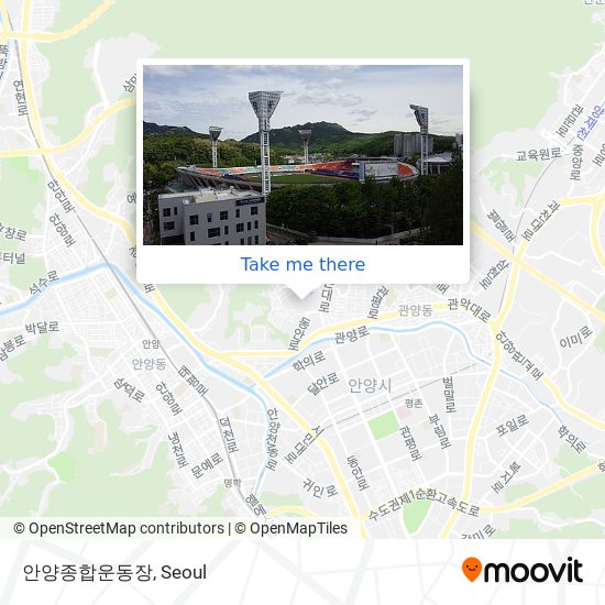 안양종합운동장 map