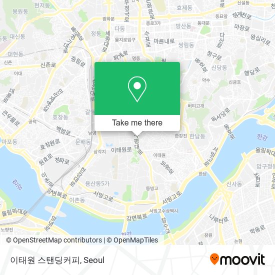 이태원 스탠딩커피 map
