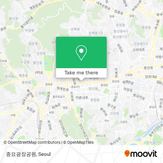 종묘광장공원 map