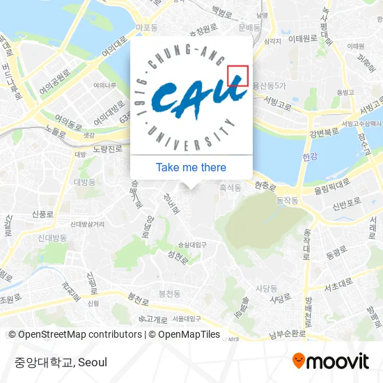 중앙대학교 map