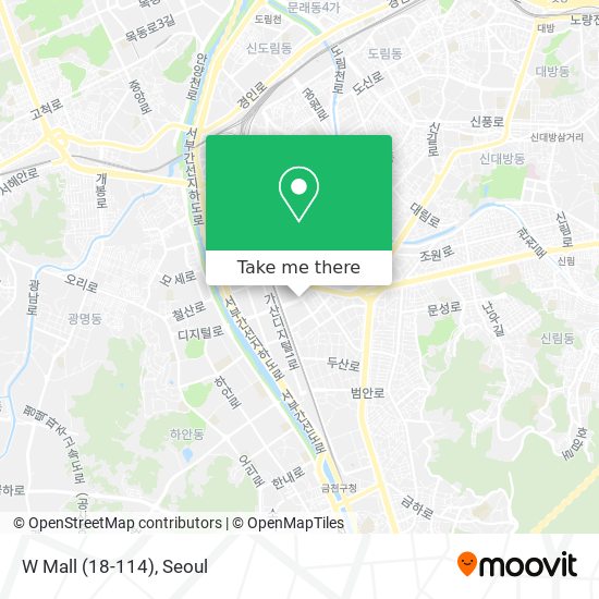 W Mall (18-114) map