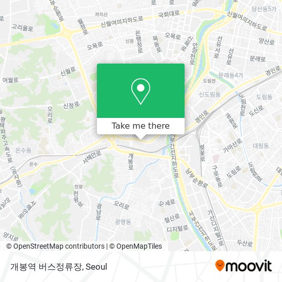 개봉역 버스정류장 map