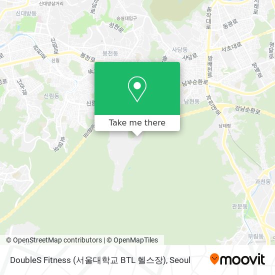 DoubleS Fitness (서울대학교 BTL 헬스장) map