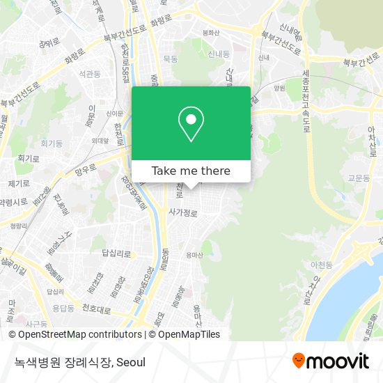 녹색병원 장례식장 map