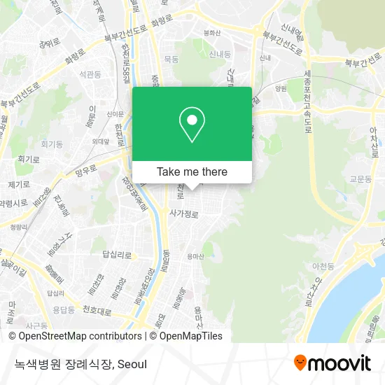 녹색병원 장례식장 map