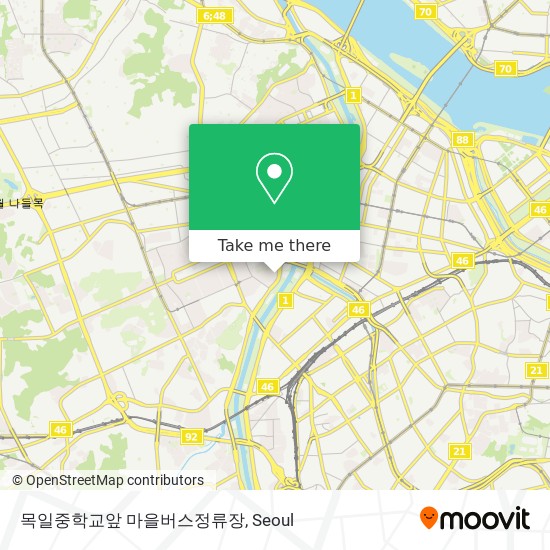 목일중학교앞 마을버스정류장 map