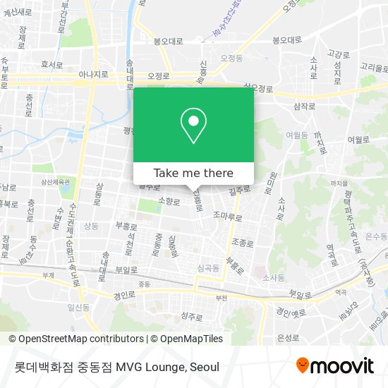 롯데백화점 중동점 MVG Lounge map