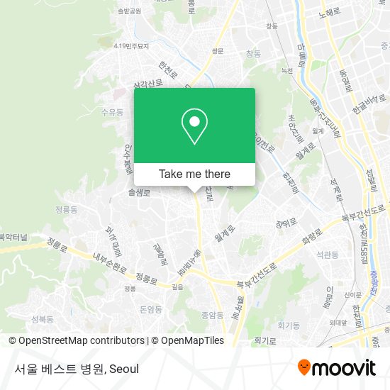 서울 베스트 병원 map