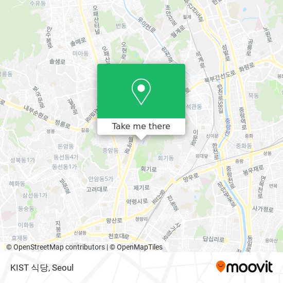 KIST 식당 map