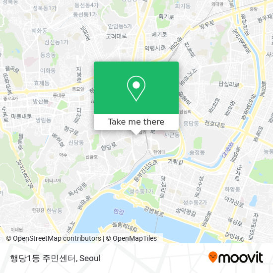 행당1동 주민센터 map