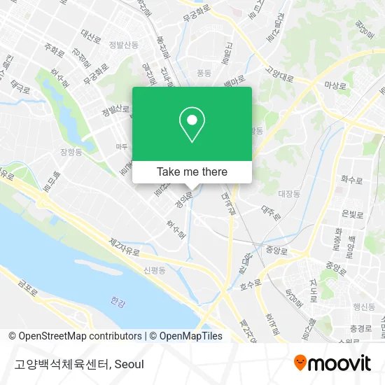 고양백석체육센터 map