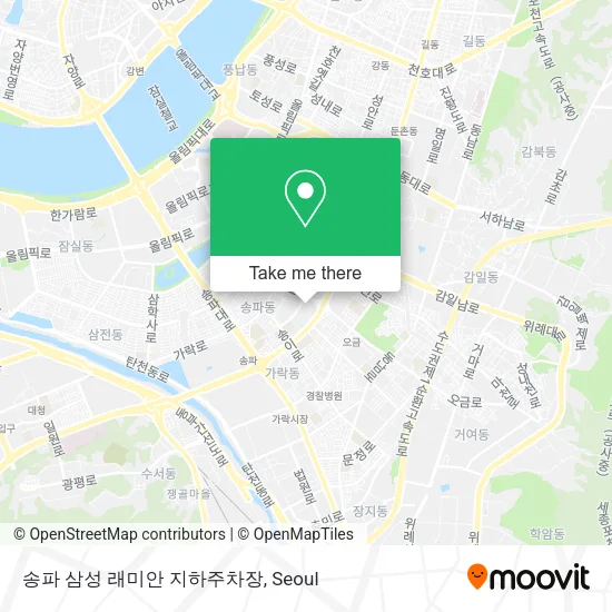 송파 삼성 래미안 지하주차장 map