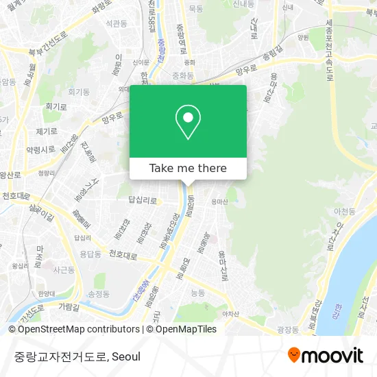 중랑교자전거도로 map