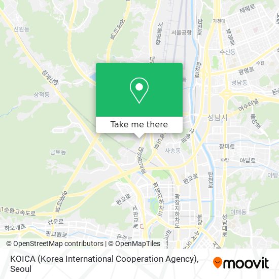 KOICA (Korea International Cooperation Agency) map