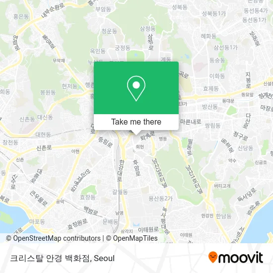 크리스탈 안경 백화점 map