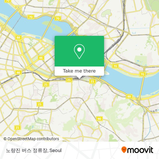 노량진 버스 정류장 map