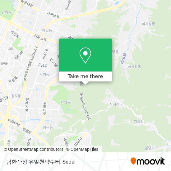 남한산성 유일천약수터 map