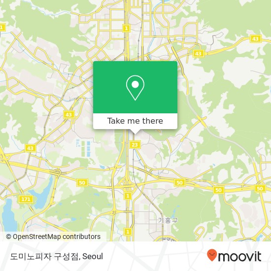 도미노피자 구성점 map