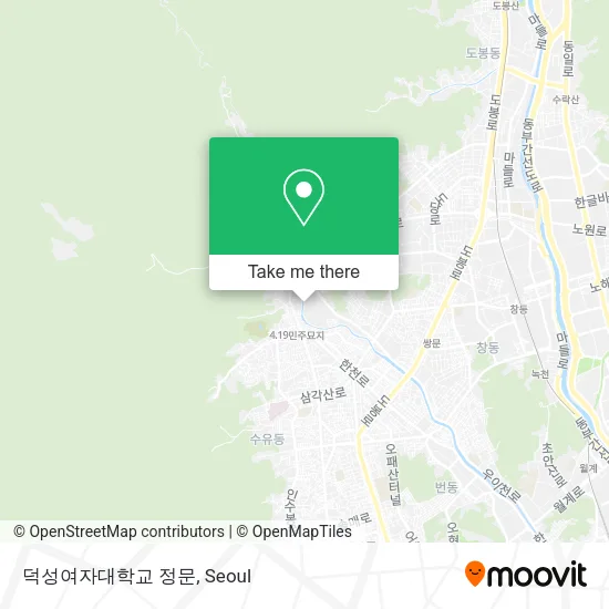 덕성여자대학교 정문 map