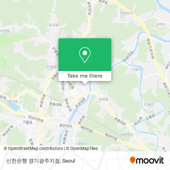 신한은행 경기광주지점 map