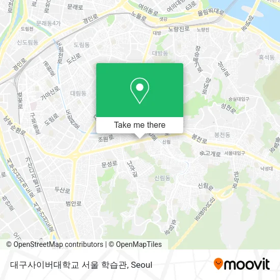 대구사이버대학교 서울 학습관 map