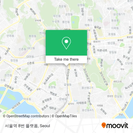 서울역 8번 플랫폼 map
