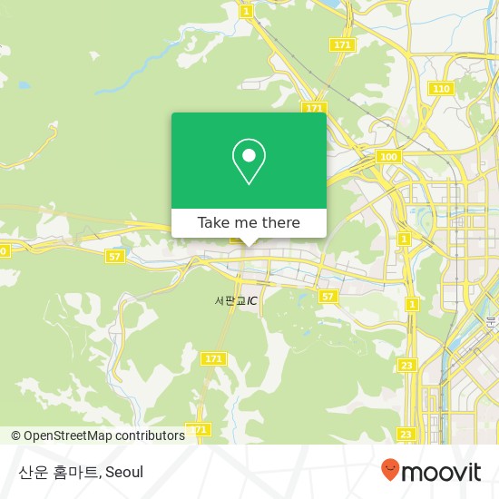 산운 홈마트 map