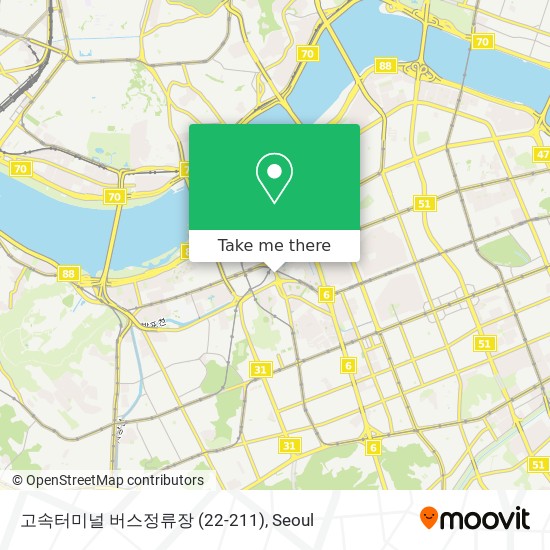 고속터미널 버스정류장 (22-211) map