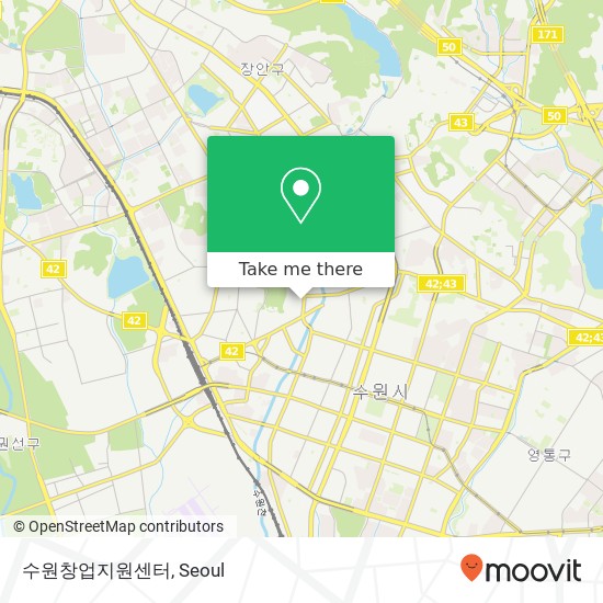 수원창업지원센터 map