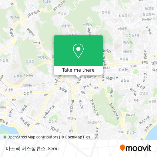 마포역 버스정류소 map