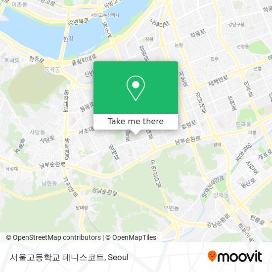 서울고등학교 테니스코트 map