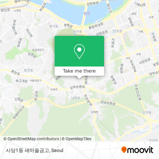 사당1동 새마을금고 map