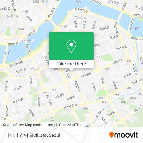 나이키 강남 플래그쉽 map