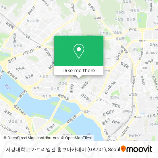 서강대학교 가브리엘관 홍보아카데미 (GA701) map